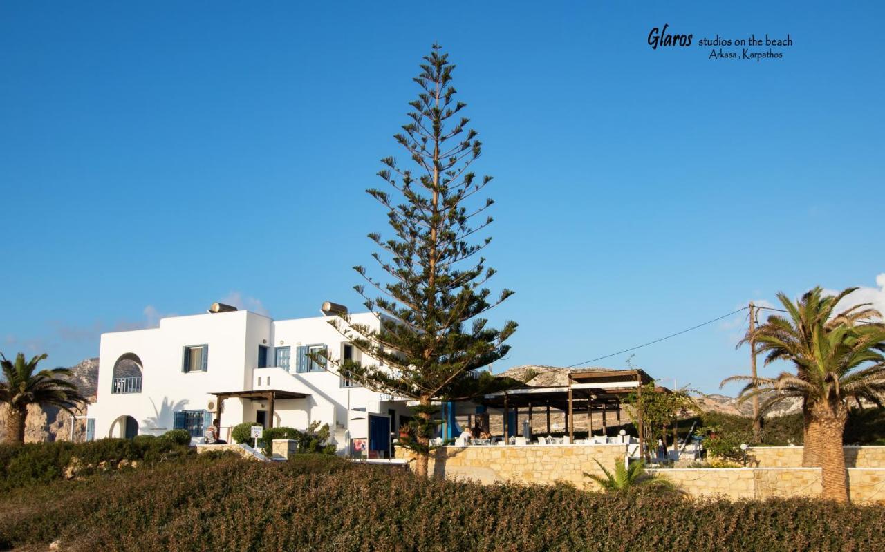 Glaros Luxury Studio On The Beach Leilighet Arkasa Eksteriør bilde