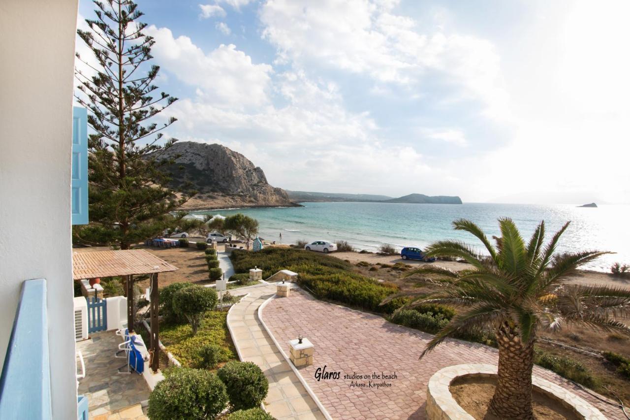 Glaros Luxury Studio On The Beach Leilighet Arkasa Eksteriør bilde
